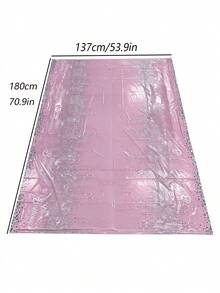 1pc Pink Diamond Pattern Disposable Birthday Tablecloth Birthday Party Room Table Decorative Table Cover Table Runner,Christmas - Rose Gold - View 3