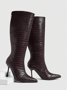 Daringsoles Classic Western Style Women's Boots, Suitable For Daily And Festive Occasions In Autumn And Winter - Coffee Brown - View 6