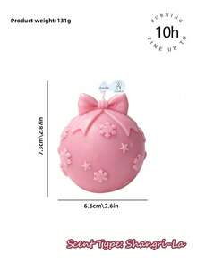 Muroi Mono Christmas Bow Tie Spherical Aromatherapy Candle, Snowflake&Star Patterns, With The Top Designed In An Exquisite Bow Tie Shape. Available In A Variety Of Soft Colors, It Is Suitable For Home Decoration And Creates A Warm And Healing Festive Atmosphere - Snowflake bow christmas ball - View 12