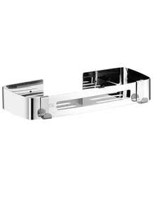 1pc No-Drill Stainless Steel Triangle Corner Shelf, Thickened Wall Mounted Storage Rack For Bathroom & Washroom - Multicolor - View 4