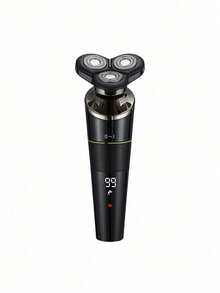 Teckwe Multifunctional USB Rechargeable Electric Shaver With LED Power Display Black Close Fit Facial Contour Razor For Men Daily Use Home Travel Business Trip Portable Beard Men Grooming Kit The Product Is Equipped With A 600mAh Rechargeable Battery - Black - View 8