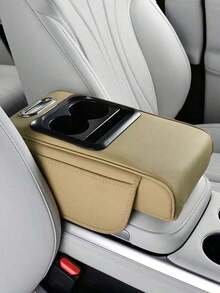 Car Armrest Height Pillow, 3d Embossed Design, With Integrated Center Armrest And Multi-Function Storage Compartment, Relieves Driving Fatigue, Side Pocket For Storing Items - Multicolor - View 12