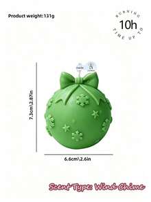 Muroi Mono Christmas Bow Tie Spherical Aromatherapy Candle, Snowflake&Star Patterns, With The Top Designed In An Exquisite Bow Tie Shape. Available In A Variety Of Soft Colors, It Is Suitable For Home Decoration And Creates A Warm And Healing Festive Atmosphere - Snowflake bow christmas ball - View 14