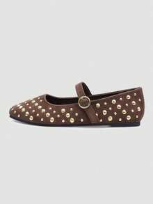 Alvarani Spring Summer New Women's Premium Fashion Comfortable Sequin Flats, Suitable For Everyday Wear And Parties, Holiday Spring - Mocha Brown - View 3