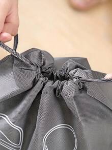 1/5Pcs Shoe Storage Bag, Dustproof Drawstring Shoes Pouch, Non-Woven Travel Shoes Organize For Outdoor Home Use, Moisture-Proof Transparent Cover Sets For Travel And Storage Uses Sets For Home Uses Sets - Multicolor - View 7