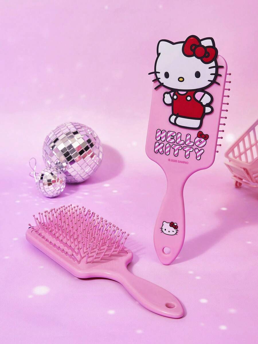 HELLO KITTY AND FRIENDS | Joivida مشط وسادة قابل للنفخ، تصميم كرتوني ممتع ولطيف، مشط سفر خفيف الوزن مناسب للمنزل والرحلات، هدية مثالية للأصدقاء والعطلات - مقاس واحد يناسب الجميع - مشاهدة 1