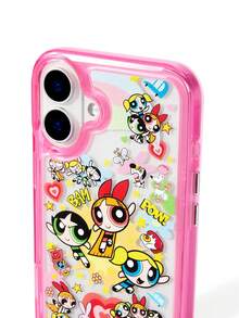 THE POWERPUFF GIRLS X SHEIN 時尚防摔手機殼 附愛心掛繩 防摔保護手機殼 相容 iPhone 11-17 系列 - 粉色 - 查看 4