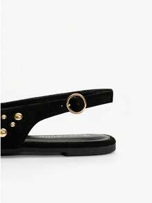 Alvarani New Women's Premium Fashion Comfortable Glitter Flat Sandals Mules, Cute For Everyday Wear, Holiday Spring And Summer - Black - View 5