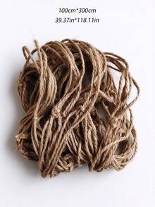 1 Pc,Retro Jute Rope Net, 39.37inX39.37in/78.74in/118.11in, Outdoor Nets, Rope Nets, Cat Balcony Nets, Stair Railings Nets, And Indoor And Outdoor Decorative Rope Nets - Hemp Rope Mesh - View 7