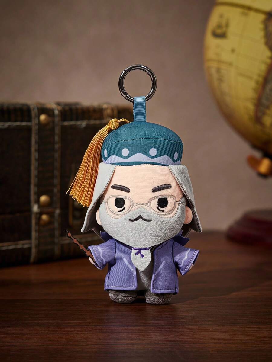 HARRY POTTER X POKOJA LAND 聯名 3D 毛絨吊飾鑰匙圈，可愛立體造型，經典設計，可掛在包包、鑰匙圈、書包等，適合青少年與成人等所有年齡層 - 紫色 - 查看 1