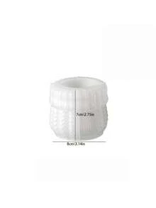 Sweater Flower Pot Silicone Mold, Desktop Ornament, DIY Candle Holder Making Mold For Home Decor. - flower pot - View 3