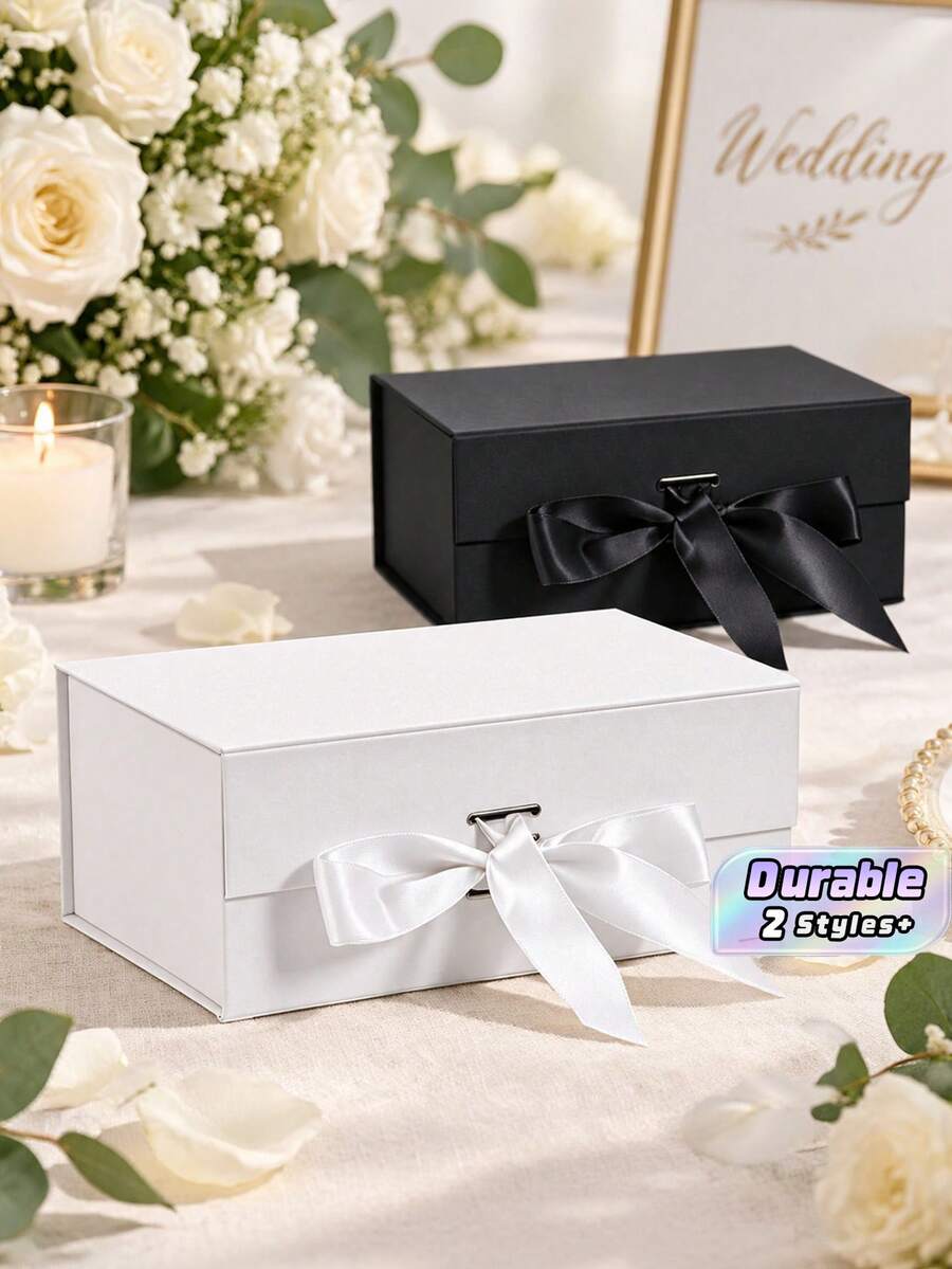 Luxury Gift Box Set With Lids, Blank Upscale Packaging Boxes Suitable For Wedding Bridesmaid Gifts, Birthdays, Christmas, Graduation Parties And Presents - multicolor - View 1