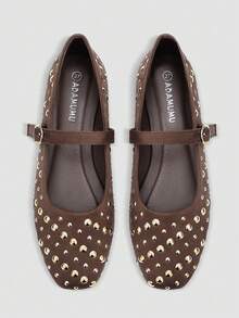 Alvarani Spring Summer New Women's Premium Fashion Comfortable Sequin Flats, Suitable For Everyday Wear And Parties, Holiday Spring - Mocha Brown - View 1
