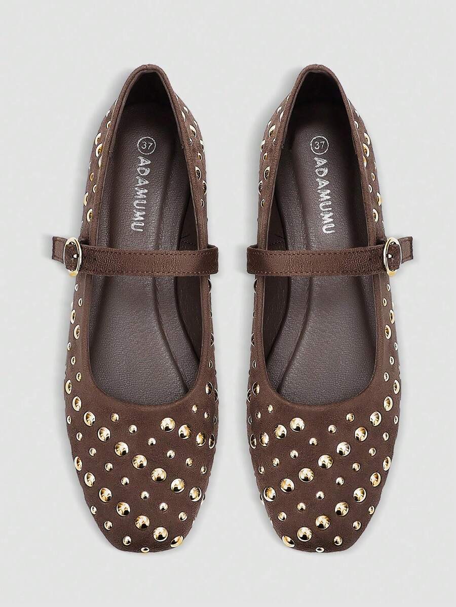 Alvarani Spring Summer New Women's Premium Fashion Comfortable Sequin Flats, Suitable For Everyday Wear And Parties, Holiday Spring - Mocha Brown - View 1