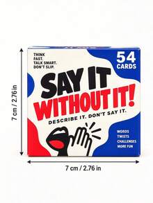 POKOJA LAND Say It Without It! Word Guessing Party Card Game | 54 Cards, Describe It Don't Say It, Hilarious Forbidden Word Game For Family, Friends, Party Night, Travel & Holiday Gift - Multicolor - View 10