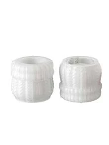 Sweater Flower Pot Silicone Mold, Desktop Ornament, DIY Candle Holder Making Mold For Home Decor. - flower pot - View 7