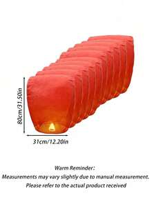 3/5/10/20 Pieces Of Paper Sky Lanterns - Floating Lanterns Resistant To Wind, Suitable For Weddings, Birthdays, New Year'S Eve, And Birthday Parties - Mixed Colors - Multicolor - View 14