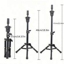 Đầu ma-nơ-canh làm tóc giả 22 inch kèm giá đỡ, đầu ma-nơ-canh vải canvas trưng bày làm tóc giả, Halloween - trắng - Xem 4