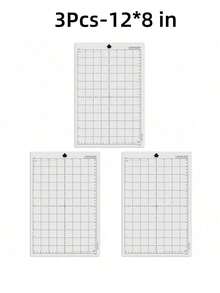 3Pcs SemiTransparent PP Replacement Cutting Mat With Measuring Grid And Protective Clear Film For Silhouette Cameo Plotter Durable Craft Supplies Scrapbooking Tool Home Office Art Studio - Sets - View 8