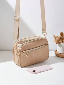 SIENNITY A Casual Women's Crossbody Bag With 4 Zippered Pockets, Made ...