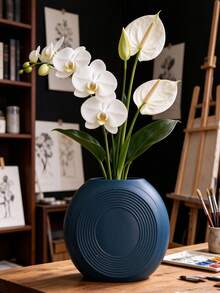 Nordic Style Bulbous Plastic Flower Vase, Unbreakable Creative Flower Arrangement Container, Decorative Tabletop Ornament For Home Indoor Decor - multicolor - View 5