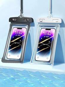 1Pc Waterproof Phone Pouch, Summer Outdoor Thickened Plastic Dry Bag For Diving Swimming Beach Cruise Pool Party Travel, Touch Screen Compatible, Lightweight Design Sets For Home Uses Sets - Multicolor - View 6
