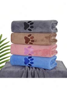 Pet Towel Bath Towel Mat Quick Dry Absorbent Large Bathing Microfiber Cat Dog Towel Bath Towel Soft Cozy Gentle Machine Washable Reusable Portable Fast Drying Pet Grooming Showers Travel - Multicolor - View 2