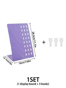 Joivida 1 Buah/1 Set Rak Display Pegboard Meja, Desain Berongga Logam Matte, Fungsi Magnetik, Menampung Foto, Catatan, Lencana & Aksesoris Kecil, Pengatur Meja Dekoratif, Ideal Untuk Pelajar, Pekerja Kantoran, Asrama, Kamar Tidur & Dekorasi Ruang Kerja - Beraneka warna - View 18