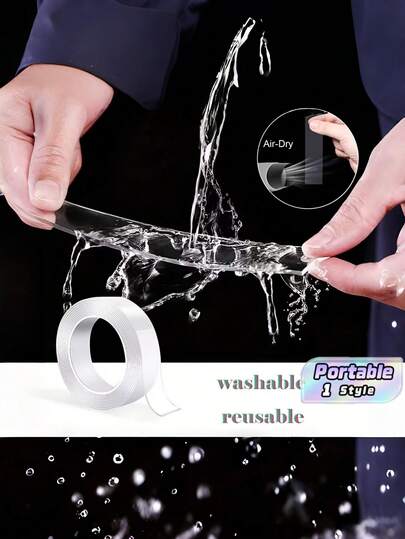 Cinta Adhesiva Doble Cara Resistente 1 Rollo, 196.85in, Adhesivo Duradero Para Renovación del Hogar, Pegatinas de Monstruos, Calcomanías de Pared & Electrodomésticos