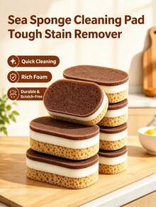 Thickened 3-Layer Dishwashing Sponge, Absorbent Non-Scratch Scrub Pad For Pots Pans Bowls, Double-Sided Kitchen Scouring Pad, Durable Grease Cleaning Sponge, Versatile Household Cleaning Tool, Great Kitchen Gift - Thickened three-layer dishwashing sponge wipe - View 8