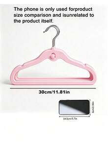 20Pcs New Multi-Color Flocking Clothes Hanger Coating Anti Slip Clothes Hanger Velvet No Shedding Cute Small Clothes Hanger Can Be Hung Together To Save Space Wardrobe Storage Anti Slip Stacking Clothes Hanger Support. - Multicolor - View 4
