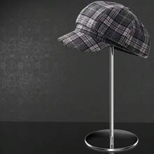 1pc Hat & Wig Display Stand, Round Barbell Base, Watch Organizer, Baseball Cap Display Rack, Jewelry Display Stand - transparent color - View 6
