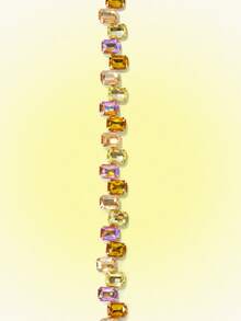 Popjeli Multi-Color Light-Color Geometric Pattern Fashionable Versatile Simple Retro Personalized Necklace - Yellow Gold - View 9
