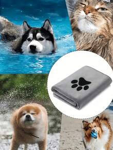 Pet Towel Bath Towel Mat Quick Dry Absorbent Large Bathing Microfiber Cat Dog Towel Bath Towel Soft Cozy Gentle Machine Washable Reusable Portable Fast Drying Pet Grooming Showers Travel - Multicolor - View 9