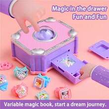 DIY Magic Book Set, Sticker Making Kit, Kids Girls Handmade Sticker Toy Set, Magic Book Jewelry Making Kit, Magic Book Sticker Machine DIY Ring Set, Creative Ring & Bracelet Making, Halloween Gift, Christmas Gift, Birthday Gift, Holiday Gift - Magic Book, Sticker Set - View 2