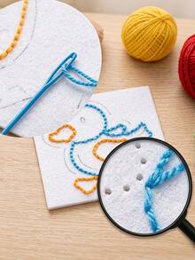 POKOJA LAND 21-Piece Beginner Sewing Kit – A Multi-Style Set Including Plastic Needles, Thread, And DIY Sewing Boards; Ideal For Children's Sewing And Felt Craft Projects, Helping To Develop Fine Motor Skills. - Multicolor - View 7