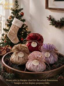 Muroi Mono This Stylish Ruffled Drawstring Pouch Is An Ideal Favor Bag For Showers And Parties. Made Of Soft Fabric With Delicate Ruffled Gathers, It Boasts Charming Ins‑Style Romantic Vibes. Great For Holding Small Gifts For Guests. - Banquet color - View 1