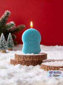 Christmas Hanging Tag Aromatherapy Plaster Silicone Mold – DIY Christmas Tree Crystal Ball Candle Resin Casting Mould For Home Decor, Handmade Gift - multicolor - View 1