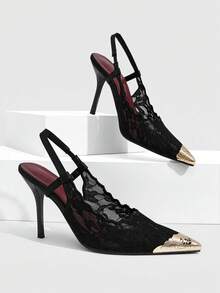 CUCCOO SZL Women's Shoes Fashion Classic Simple Buckle Commuter Office Wear Stiletto Heel High Heel Shoes - Black - View 7