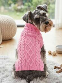 PETSIN 1 Minimalist Pet Sweater, Pink Soft And Comfortable Warm Pet Clothing - Multicolor - View 7