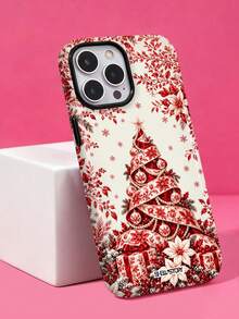 ShellaStory The Retro Red Patterned French-Style Christmas Tree Phone ...