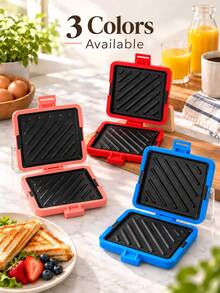 1pc Double-Sided Microwave Sandwich Grill, No Electricity Required, Suitable For Home, Office, And Outdoor Use. Microwave Sandwich Toaster, Compact Design, Heat-Resistant - Multicolor - View 5