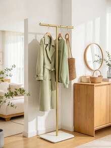 1 Piece Ground Clothing Rack For Bedroom, Modern Simple Clothing Shelf, Bedside Clothing Holder - Multicolor - View 3