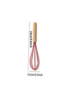 Haus Hana Christmas Wooden Handle Silicone Scraper, Suitable For Non Stick Pans, Household Cooking Scraper And Spoon, High Temperature Resistant Kitchenware Set. - Red - View 21