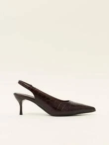 Nöista Women's Fashion Stone Pattern Comfortable High Heel Shoes - Black - View 5