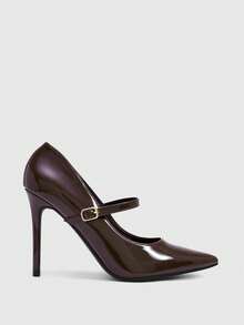 CUCCOO SZL Women's Shoes Pointed Strips Decoration Fashion Wedding Party High Heels Sandals - Coffee Brown - View 2