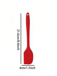 Haus Hana Christmas Wooden Handle Silicone Scraper, Suitable For Non Stick Pans, Household Cooking Scraper And Spoon, High Temperature Resistant Kitchenware Set. - Red - View 10