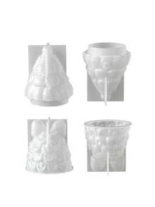 蝴蝶結聖誕樹矽膠模具，2款式，DIY蠟燭台模具，桌面裝飾品，手工藝製作工具 - 聖誕樹 - 查看 10