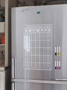 Magnetic Acrylic Weekly Planner Calendar, Erasable Message Writing Board, Wipeable Fridge Magnet For Home Kitchen Note Reminder - 50 - View 5
