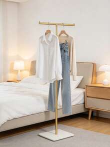 1 Piece Ground Clothing Rack For Bedroom, Modern Simple Clothing Shelf, Bedside Clothing Holder - Multicolor - View 4